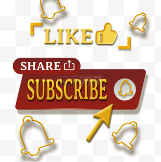 youtube精品立体订阅按钮