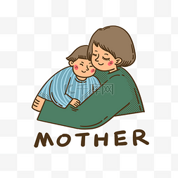 母亲节妈妈抱着孩子