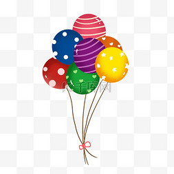 卡通彩色节日气球元素
