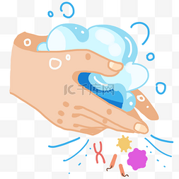 冠状病毒防控漫画图片_疫情防控洗手