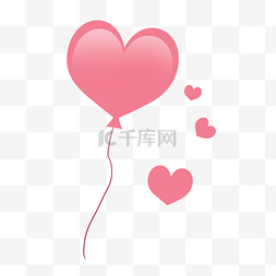 爱情元素气球图片_红色爱心气球