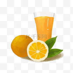 儿童喜欢的鲜榨橙汁素材