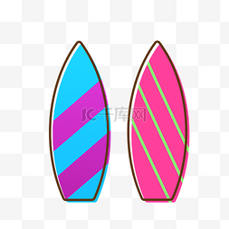 彩色炫酷冲浪板