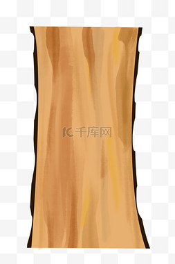 一块木头木板插画