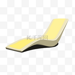 黄色躺椅躺床