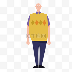 彩色创意穿毛衣的男士元素