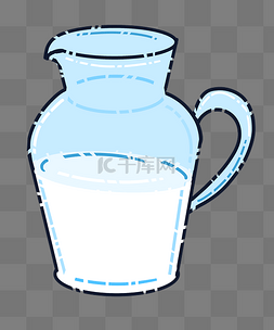 一玻璃罐牛奶