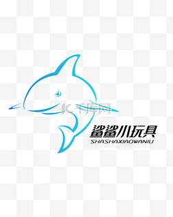 鲸鱼logo图片_蓝色线条鲸鱼LOGO