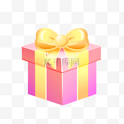 新年礼物png图片_粉色礼物盒