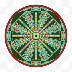 绿色圆形地毯