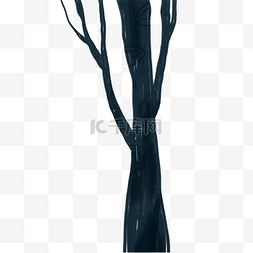 黑色的大树免抠图