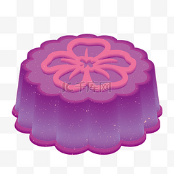 中秋月饼紫色冰皮