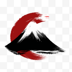 文化风景图片_绘画日本传统文化风景图片富士山