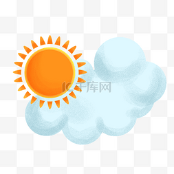 太阳和云朵图片_太阳和云朵卡通素材下载