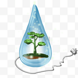 可循环资源图片_可循环资源水滴植物