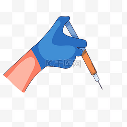 疫苗医疗注射器插画