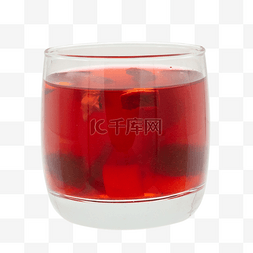 红色酒水冰镇饮品