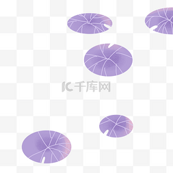 风景图片_紫色圆弧创意荷叶元素
