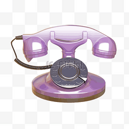 座机打电话图片_紫色的电话座机