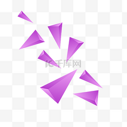 漂浮立体几何促销紫色