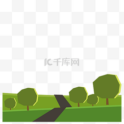 公路风景绿色图片_旅游风景森林边框