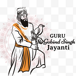 印度节日guru gobind singh jayanti黑色