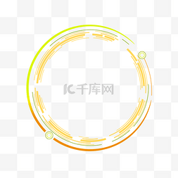 黄色光圈图片_黄色科技圆
