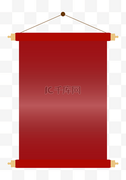 红色卷轴图片_红色金色卷轴海报背景