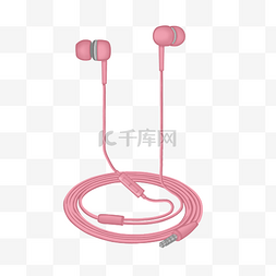 蓝牙耳机主图图图片_粉色入耳式耳机