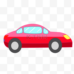 红色小轿车图案