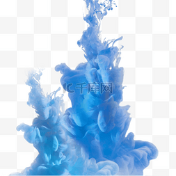 烟雾蓝色图片_蓝色抽象悬浮扩散水墨