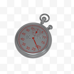 秒表时间计时器金属外壳红色时间