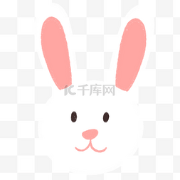 动物头部图片_卡通动物头部小白兔