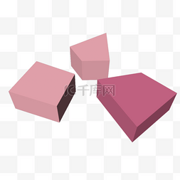 简约几何粉色图片_c4d粉色几何儿童座椅