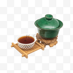 绿色茶壶图片_喝茶饮料红茶
