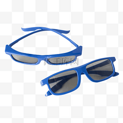 蓝框眼镜图片_蓝框3D眼镜
