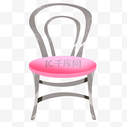 粉色圆形座椅插画