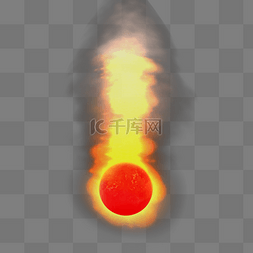 红色圆形火球