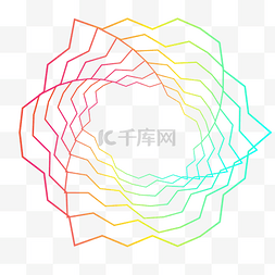 变换几何图片_唯美酷炫线条花