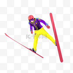 跳台滑雪图片_冬奥会项目跳台滑雪