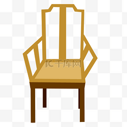 漂亮的黄色椅子插画
