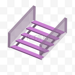 紫色镂空楼梯扶手