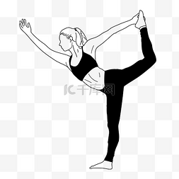 健身运动员图片_美女健身瑜伽剪影