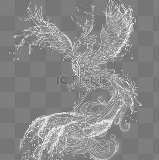 创意海洋之灵不死鸟