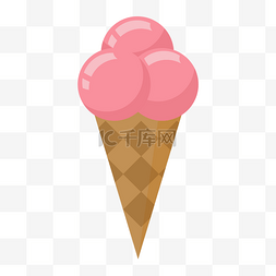 草莓雪糕图片_草莓冰激凌球