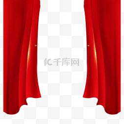 红色的装饰窗帘