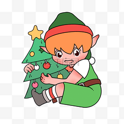 圣诞精灵elf图片_圣诞树圣诞精灵剪贴画christmas elf