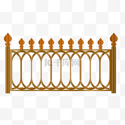 金色金属栅栏