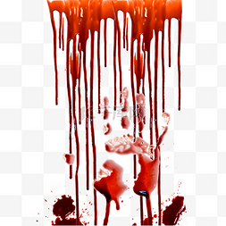 红色鲜血血迹流淌