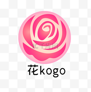 玫瑰花logo设计素材-玫瑰花logo模板设计-海报图片下载-千库网